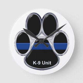Reloj Redondo Mediano La unidad K-9 enrarece Blue Line