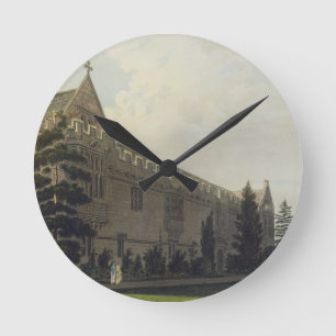 Reloj Redondo Mediano La universidad vista del jardín, illustrat de San