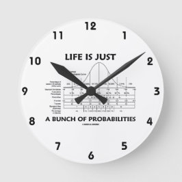 Reloj Redondo Mediano La Vida Es Sólo Un Conjunto De Estadísticas De Pro