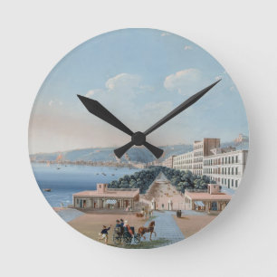Reloj Redondo Mediano La Villa Reale di Chiaia, Nápoles (aguazo en el