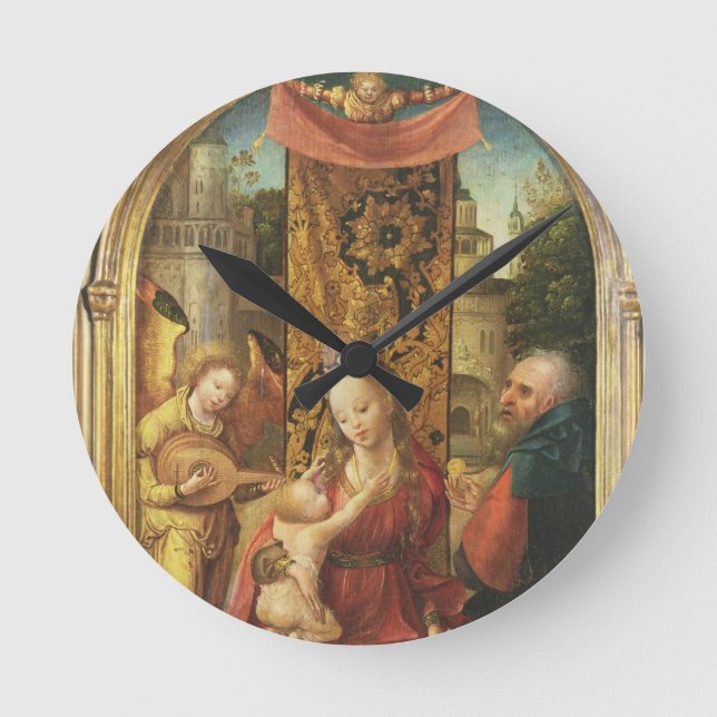 Reloj Redondo Mediano La Virgen y el Niño (Anverso)