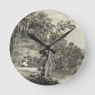 Reloj Redondo Mediano La vista de la primavera Petrifying comúnmente