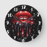 Labios Rojos Goteando Brillo Glamour Destello Cump