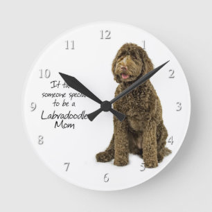 Reloj Redondo Mediano Labradoodle Mom Clock