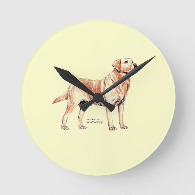 Reloj Redondo Mediano Labrador Retriever (Anverso)