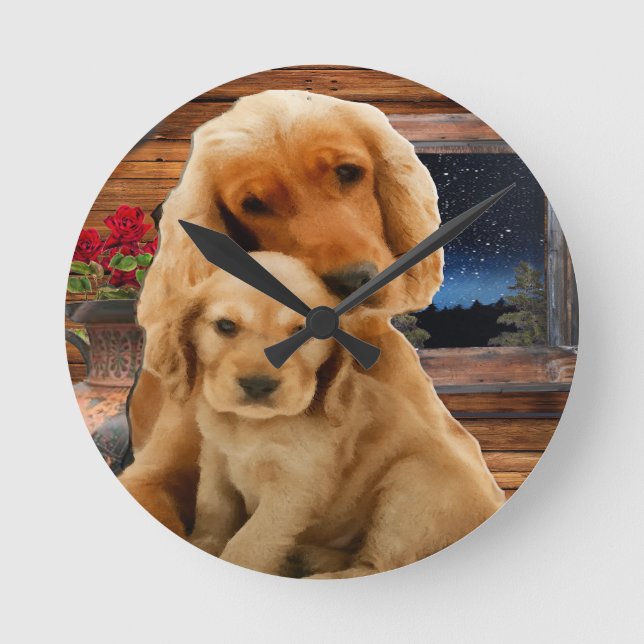 Reloj Redondo Mediano Labrador Retriever (Anverso)
