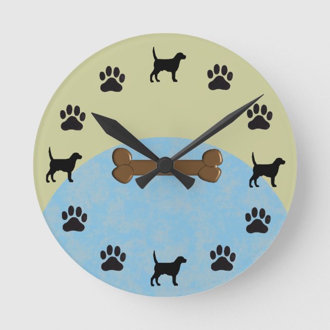Reloj Redondo Mediano Labrador Retriever Clock (Anverso)