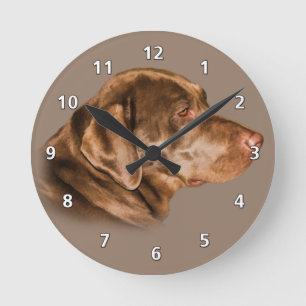 Reloj Redondo Mediano Labrador retriever del chocolate