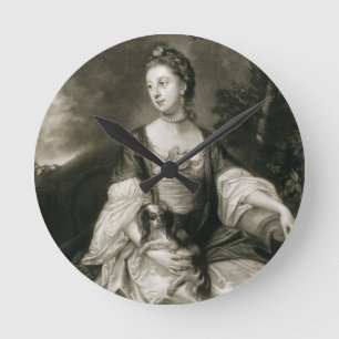 Reloj Redondo Mediano Lady Caroline Russell, grabada por James McArdell
