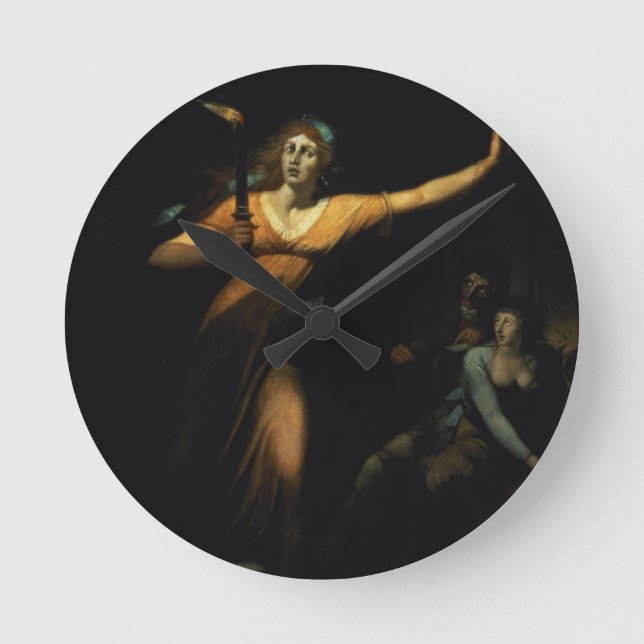 Reloj Redondo Mediano Lady Macbeth Sleepwalking, 1783 (oil on canvas) (Anverso)