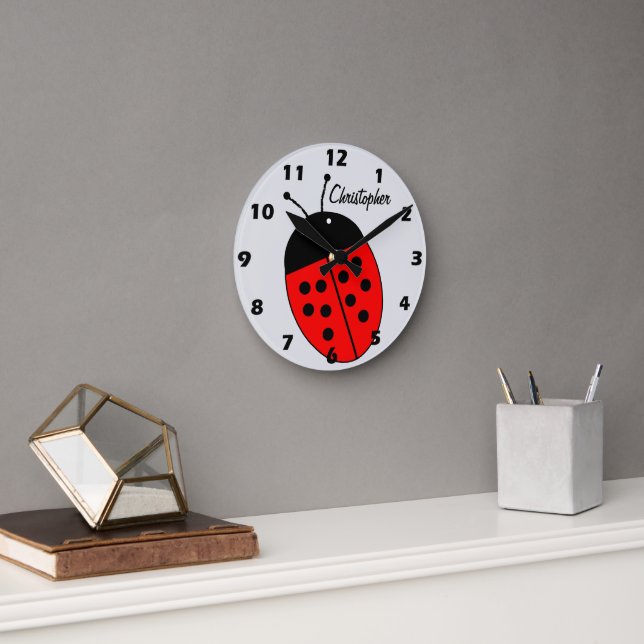 Reloj Redondo Mediano Ladybird Design Personalised (Oficina)
