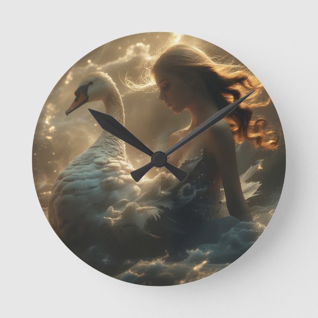 RELOJ REDONDO MEDIANO LAGO DE LOS CISNES - BALLET & DANZA - (Anverso)