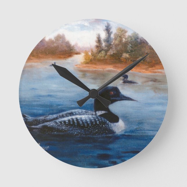 Reloj Redondo Mediano Lago Loon (Anverso)