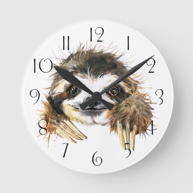 Reloj Redondo Mediano Lágrima acuarela (Anverso)
