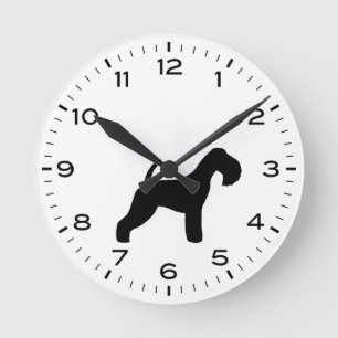 Reloj Redondo Mediano Lakeland Terrier Dog Rama Silhouette