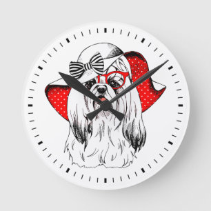 Reloj Redondo Mediano Lanzamiento de la moda de Yorkie