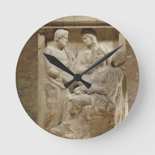Reloj Redondo Mediano Lápida mortuaria de Phainippos y de Mnesarete que