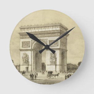 Reloj Redondo Mediano L'Arc de Triomphe, Paris, engraved by Auguste Bry