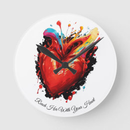 Reloj Redondo Mediano Lárgate Con Tu Corazón