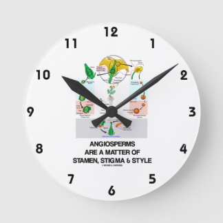 Reloj Redondo Mediano Las angioespermas son una cuestión de estambre,