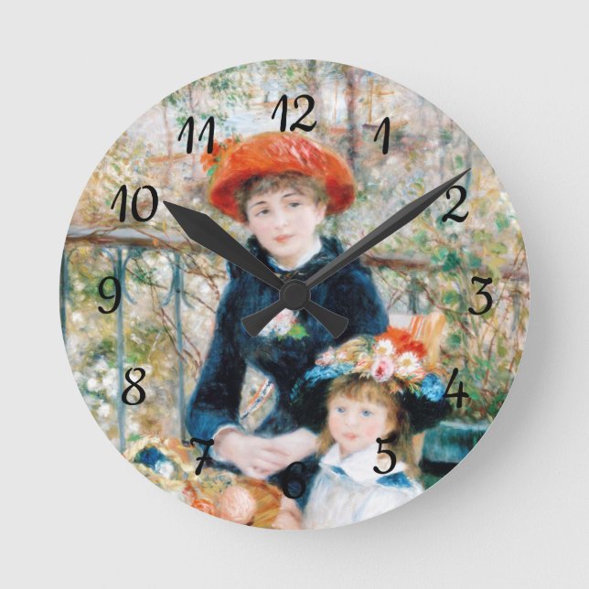 Reloj Redondo Mediano Las dos hermanas, en la terraza Auguste Renoir (Anverso)