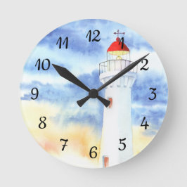 Reloj Redondo Mediano Las Montañas del Faro Náutico