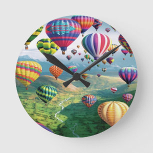 Reloj Redondo Mediano Las porciones de aire caliente hinchan alrededor