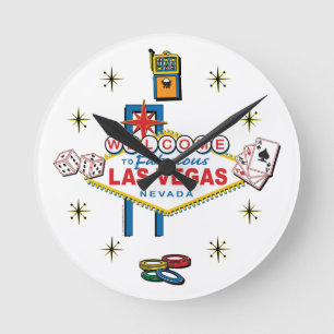 Reloj Redondo Mediano Las Vegas que juega Icom