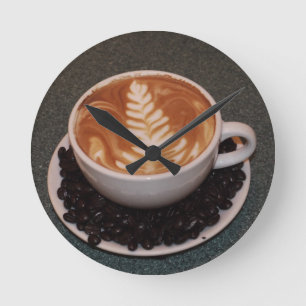 Reloj Redondo Mediano Latte Art and Coffee Beans