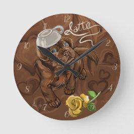 Reloj Redondo Mediano Latte de Chocolate Lab
