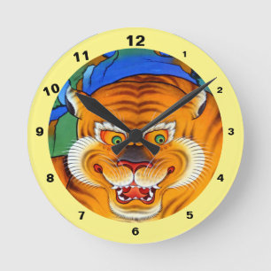Reloj Redondo Mediano Laughing Tiger - Tibet, Himalayas (clock)