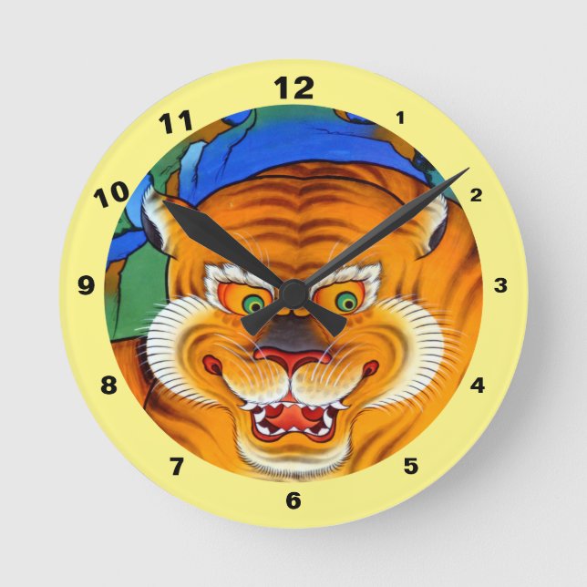 Reloj Redondo Mediano Laughing Tiger - Tibet, Himalayas (clock) (Anverso)