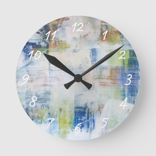 Reloj Redondo Mediano Lavado blanco III (Anverso)