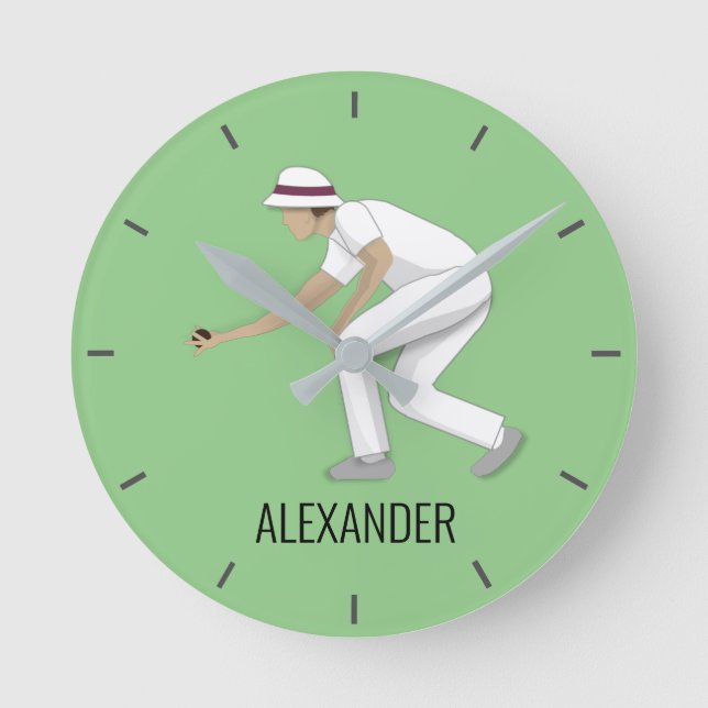 Reloj Redondo Mediano Lawn Bowls (Anverso)