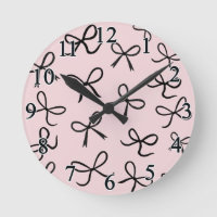 Lazos Pequeños Negros Lindos de Moda Rosa
