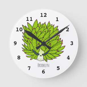 Reloj Redondo Mediano Leaf slug cartoon illustration