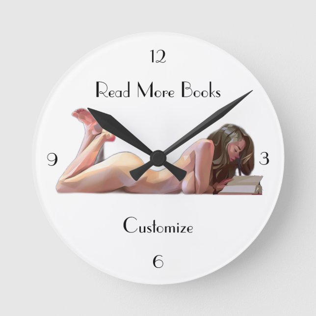 Reloj Redondo Mediano Leer más libros Thunder_Cove (Anverso)