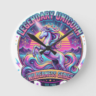 Reloj Redondo Mediano Legendaria Almohada Doble de Unicornio