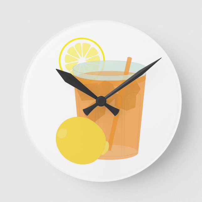 Reloj Redondo Mediano Lemon Iced Tea (Anverso)