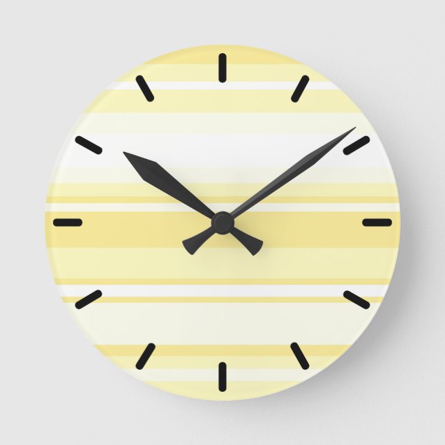 Reloj Redondo Mediano Lemon stripes (Anverso)