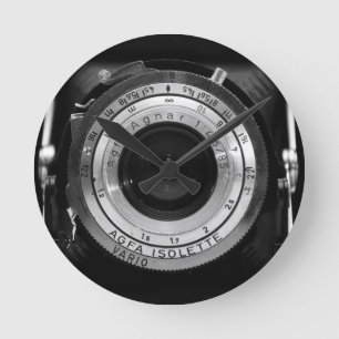 Reloj Redondo Mediano Lente de cámara del vintage