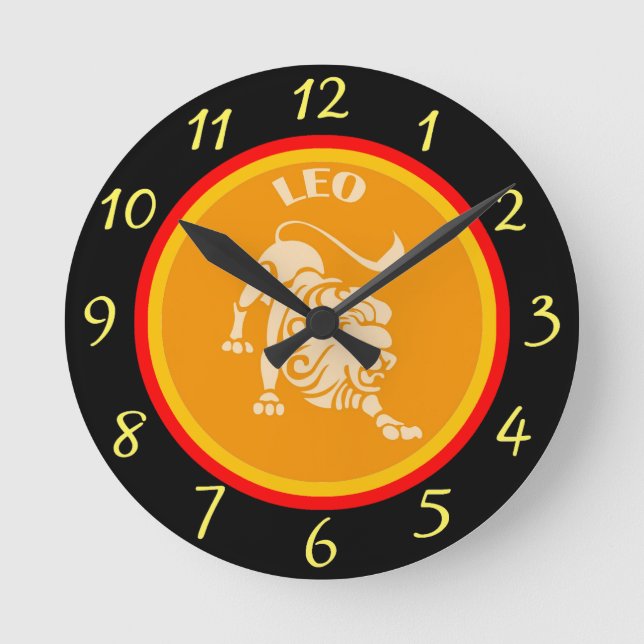 Reloj Redondo Mediano Leo Wall Clock (Anverso)