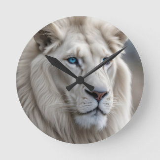 Reloj Redondo Mediano León blanco