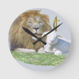 Reloj Redondo Mediano León y cordero