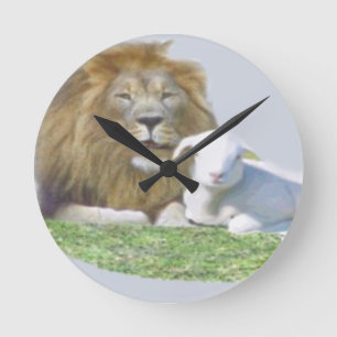 Reloj Redondo Mediano León y cordero