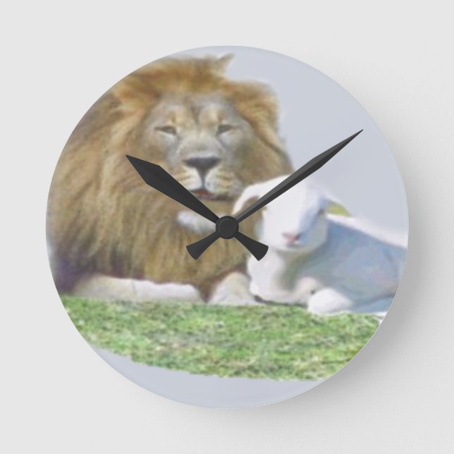 Reloj Redondo Mediano León y cordero (Anverso)