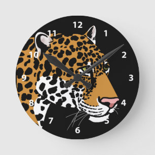 Reloj Redondo Mediano Leopard Wildlife