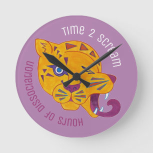 Reloj Redondo Mediano Leopardo Veneno Anárquico