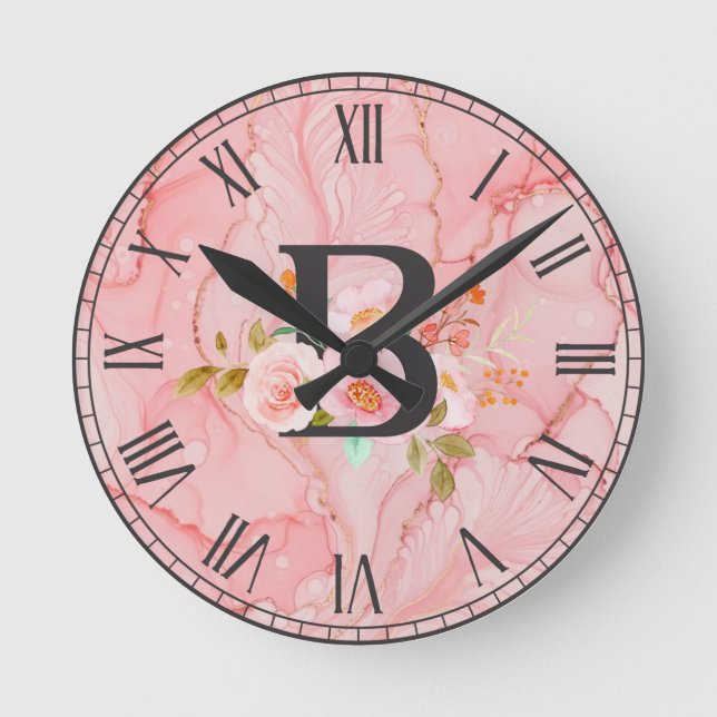 Reloj Redondo Mediano Letra B (Anverso)