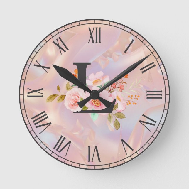 Reloj Redondo Mediano Letra L (Anverso)